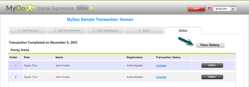 digital signature transaction