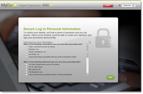 KBA Authentication