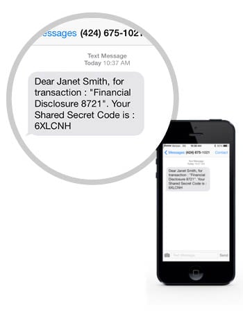 SMS authentication