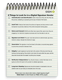 digital signature vendor checklist small