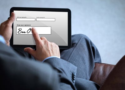 sign documents on iPad