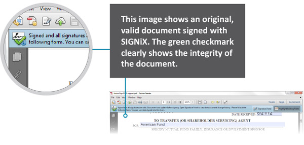 digital signature tamper evidence