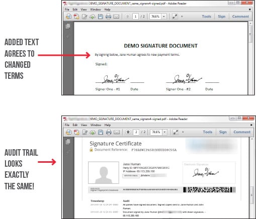 online signature tampering