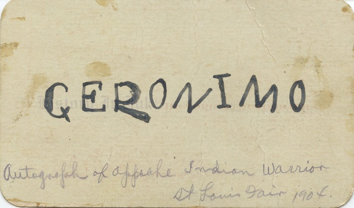 Geronimo's signature, from 1904