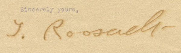 705401 Theodore Roosevelt signature