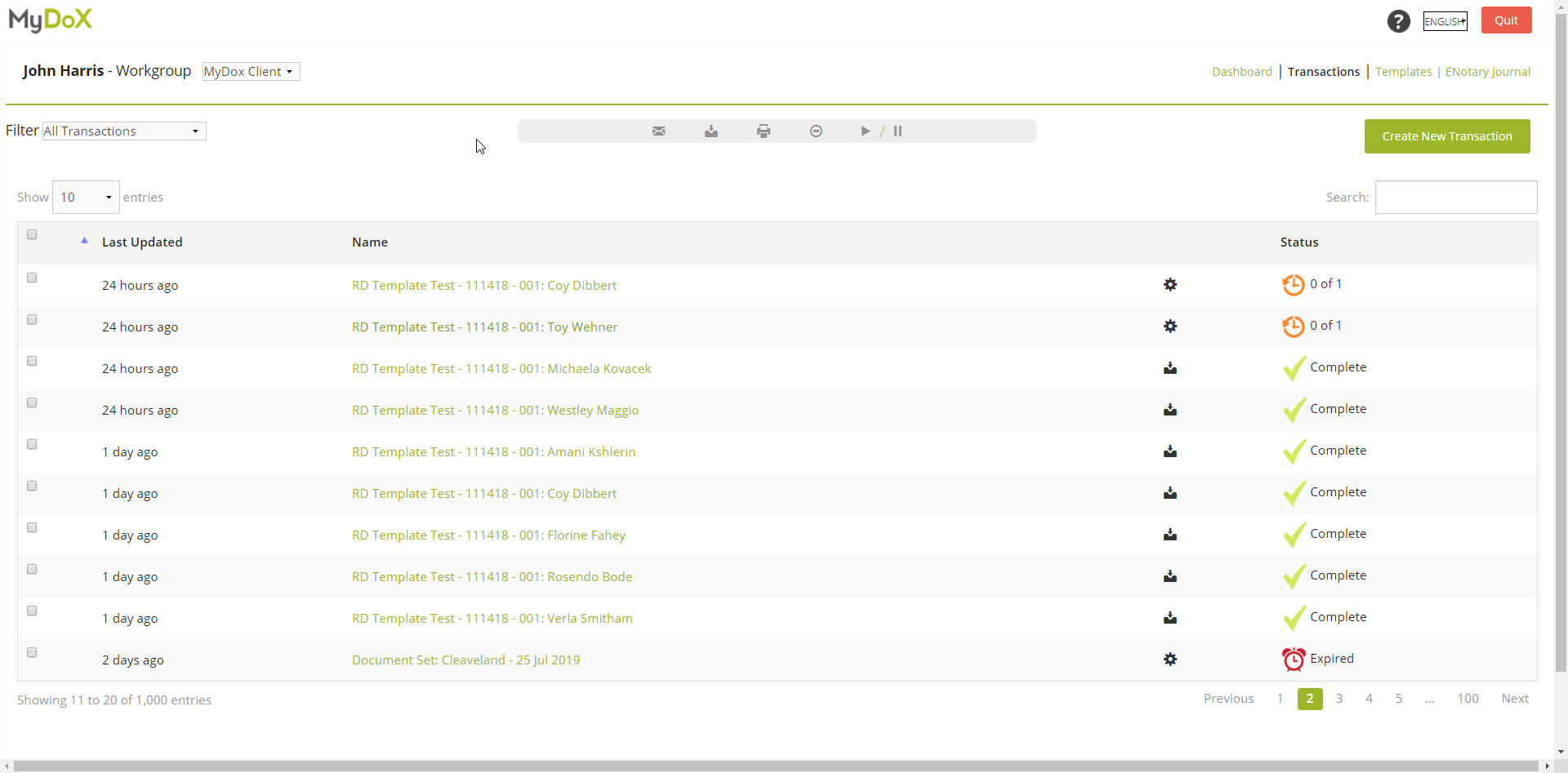 Dashboard - shot 2
