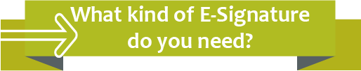 What kind of e-siganture do you need?