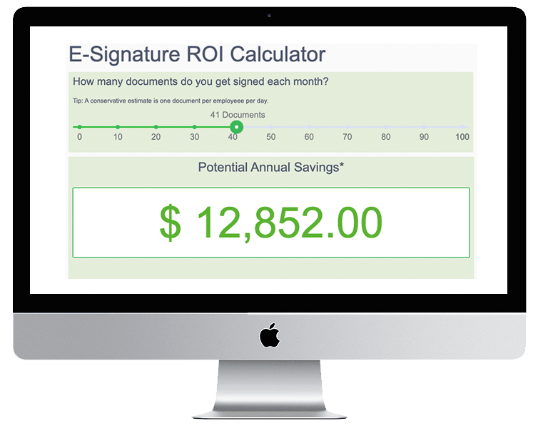 ROI Calculator Calculate Digital Signature ROI