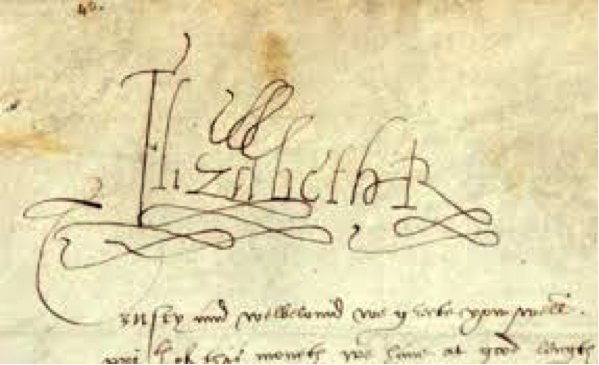 Queen Elizabeth I signature