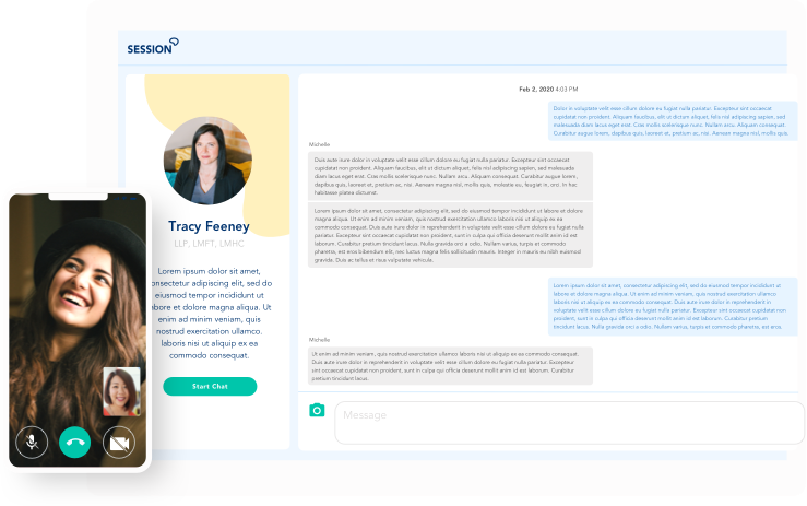 Desktop preview of the Session app