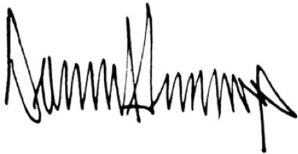 donald trump signature